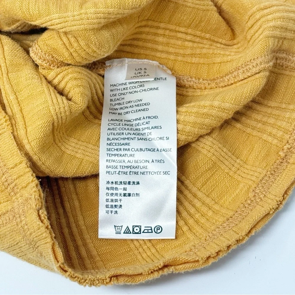 WE THE FREE PEOPLE Women’s Gold Combo BIG SUR Ribbed Tie Dye Long Slv Tee Size S